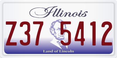 IL license plate Z375412