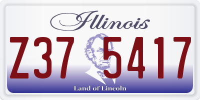 IL license plate Z375417
