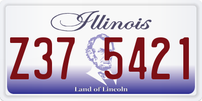 IL license plate Z375421