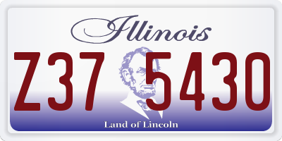 IL license plate Z375430