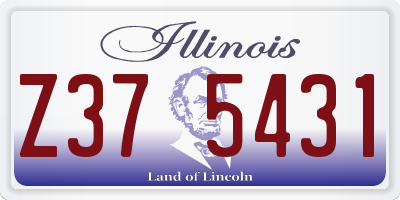 IL license plate Z375431