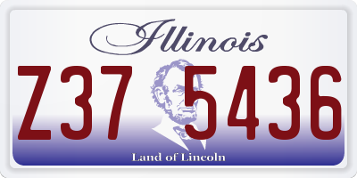 IL license plate Z375436