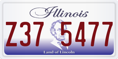 IL license plate Z375477