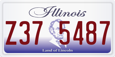 IL license plate Z375487