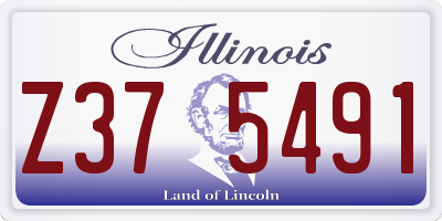 IL license plate Z375491