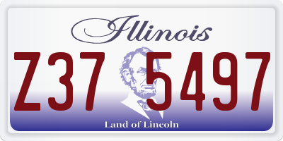 IL license plate Z375497
