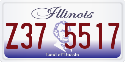 IL license plate Z375517