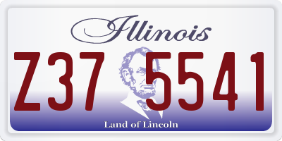 IL license plate Z375541