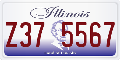IL license plate Z375567