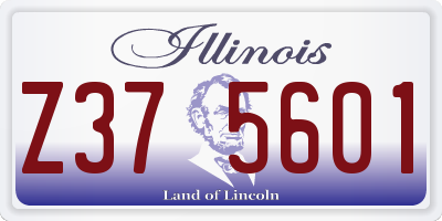 IL license plate Z375601