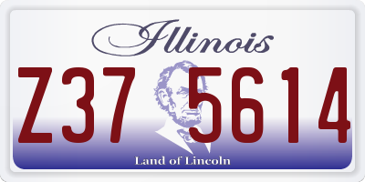 IL license plate Z375614