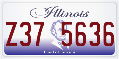 IL license plate Z375636