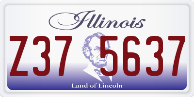 IL license plate Z375637