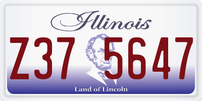 IL license plate Z375647
