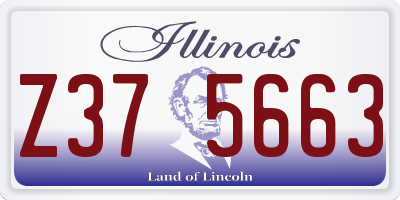 IL license plate Z375663
