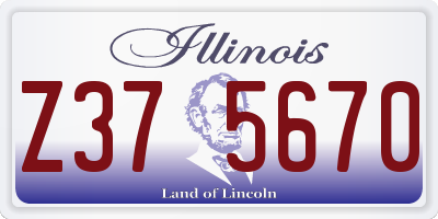 IL license plate Z375670