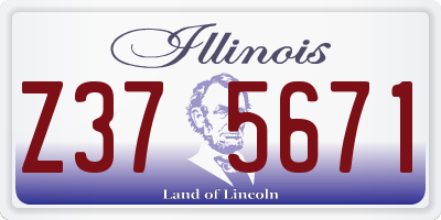 IL license plate Z375671