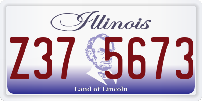 IL license plate Z375673