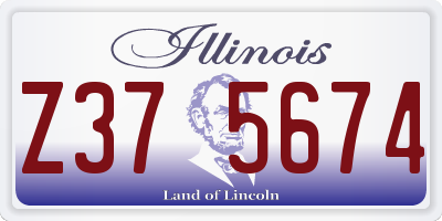 IL license plate Z375674