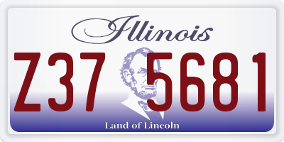 IL license plate Z375681