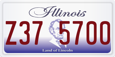 IL license plate Z375700