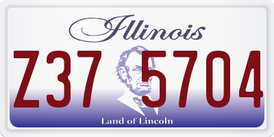 IL license plate Z375704