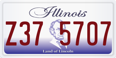 IL license plate Z375707