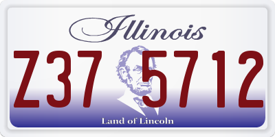 IL license plate Z375712