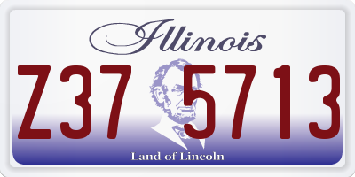 IL license plate Z375713