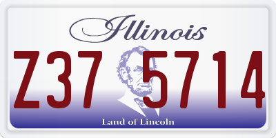 IL license plate Z375714