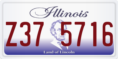 IL license plate Z375716