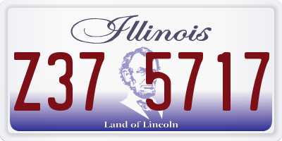 IL license plate Z375717