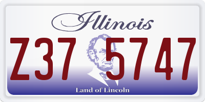 IL license plate Z375747