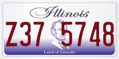 IL license plate Z375748
