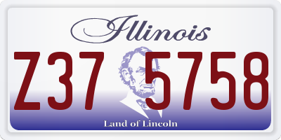 IL license plate Z375758