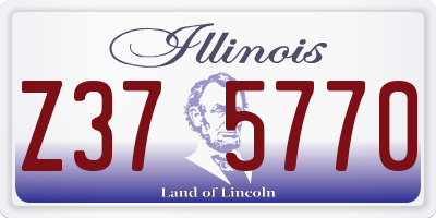 IL license plate Z375770