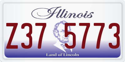 IL license plate Z375773