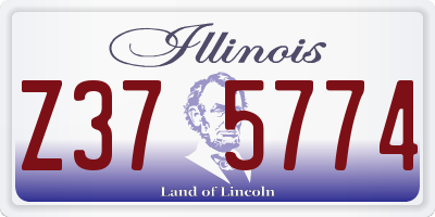 IL license plate Z375774