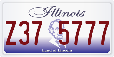 IL license plate Z375777