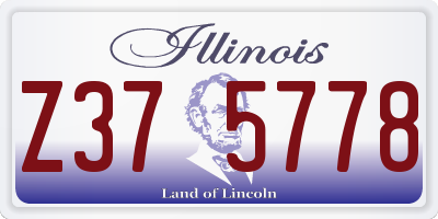 IL license plate Z375778