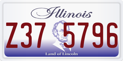 IL license plate Z375796