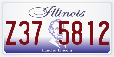 IL license plate Z375812