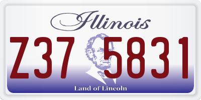 IL license plate Z375831