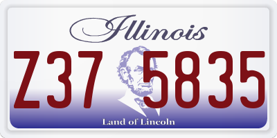 IL license plate Z375835