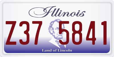 IL license plate Z375841