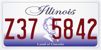 IL license plate Z375842