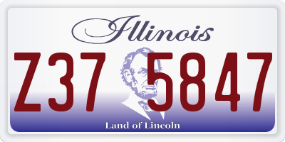 IL license plate Z375847