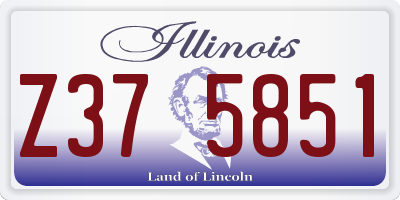 IL license plate Z375851