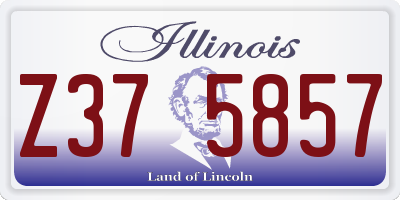 IL license plate Z375857