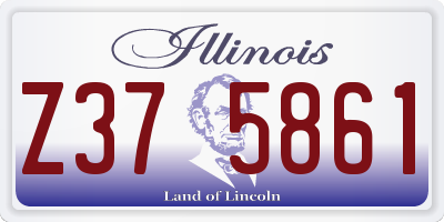 IL license plate Z375861